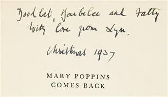 (CHILDRENS LITERATURE.) TRAVERS, P.L. Mary Poppins Comes Back * Mary Poppins Opens the Door.